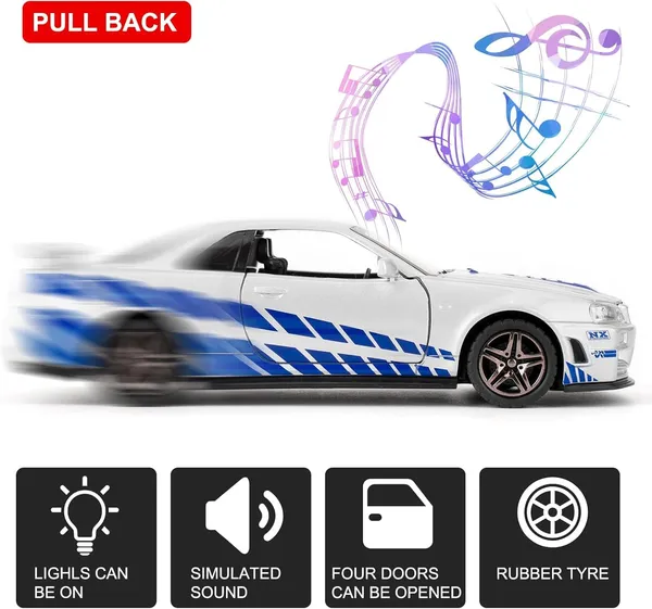 Diecast_Metal_Skyline_Gtr-R34_P.Walker_Edition_Sport_Car_1:24_Scale_Simulation_Model_Alloy_Metal_Pull_Back_Toy_Car_For_Kids_With_Openable_Doors_&_Light,_Music_Toy_Vehicle_For_Kids,_Adults
