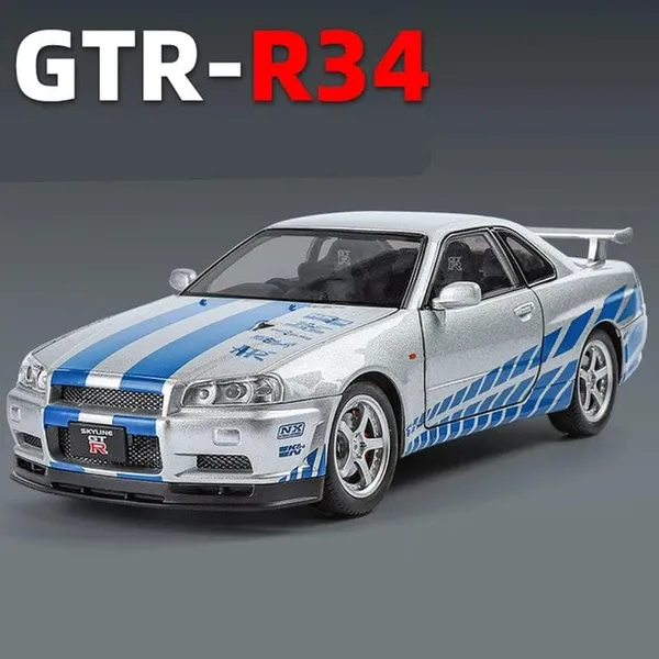 Diecast_Metal_Skyline_Gtr-R34_P.Walker_Edition_Sport_Car_1:24_Scale_Simulation_Model_Alloy_Metal_Pull_Back_Toy_Car_For_Kids_With_Openable_Doors_&_Light,_Music_Toy_Vehicle_For_Kids,_Adults