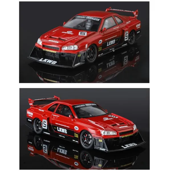 Diecast_Metal_Skyline_Lb-Er34_Super_Silhouette_Rhd_Liberty_Walk-Edition_Sports_Car_1:24_Scale_Simulation_Model_Alloy_Toy_Car_With_Openable_Doors_&_Light,_Music_Toy_Vehicle_For_Kids,_Adults