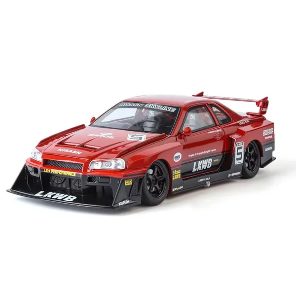 Diecast_Metal_Skyline_Lb-Er34_Super_Silhouette_Rhd_Liberty_Walk-Edition_Sports_Car_1:24_Scale_Simulation_Model_Alloy_Toy_Car_With_Openable_Doors_&_Light,_Music_Toy_Vehicle_For_Kids,_Adults