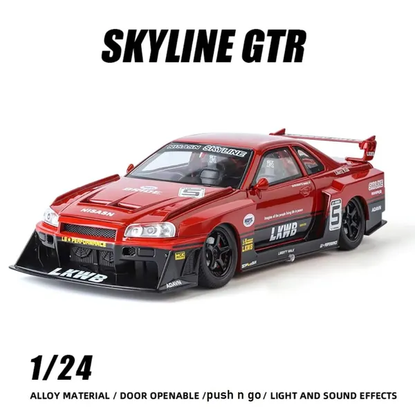 Diecast_Metal_Skyline_Lb-Er34_Super_Silhouette_Rhd_Liberty_Walk-Edition_Sports_Car_1:24_Scale_Simulation_Model_Alloy_Toy_Car_With_Openable_Doors_&_Light,_Music_Toy_Vehicle_For_Kids,_Adults