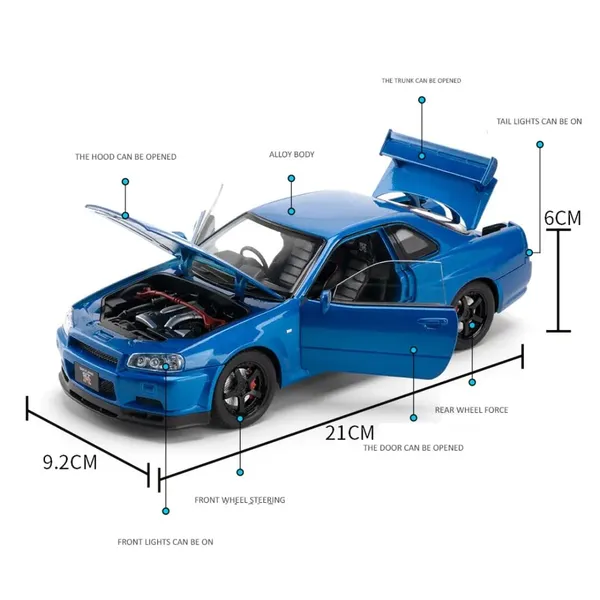 Diecast_Metal_Skyline_Gtr-R34_P.Walker_Edition_Brian_Car_1:24_Scale_Simulation_Model_Alloy_Metal_Pull_Back_Toy_Car_For_Kids_With_Openable_Doors_&_Light,_Music_Toy_Vehicle_For_Kids,_Adults