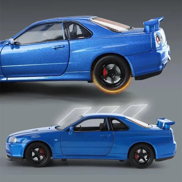 Diecast_Metal_Skyline_Gtr-R34_P.Walker_Edition_Brian_Car_1:24_Scale_Simulation_Model_Alloy_Metal_Pull_Back_Toy_Car_For_Kids_With_Openable_Doors_&_Light,_Music_Toy_Vehicle_For_Kids,_Adults
