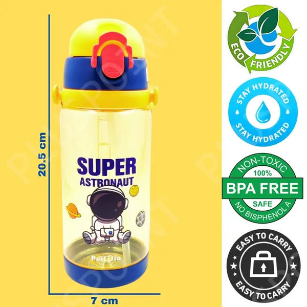 Plastic_Space_Astronaut_Water_Bottle_For_Kids_Cute_Cartoon_Leak-Proof_600_Ml_Sipper_Bottle_With_Straw,_Flip_Cover,_Bpa-Free,_School_Water_Bottle_For_Boys_Girls_(Astro-Yellow)