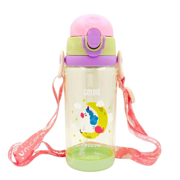 Plastic_Unicorn_Water_Bottle_For_Kids_600Ml_Leak_Proof_Sipper_Bottle_With_Straw_And_Flip_Cover_Cute_Cartoon_Design_For_Boys_And_Girls_Uni_Green