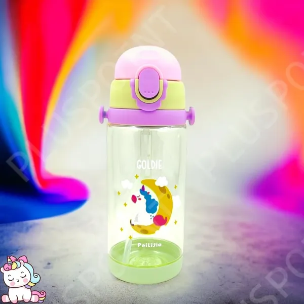 Plastic_Unicorn_Water_Bottle_For_Kids_600Ml_Leak_Proof_Sipper_Bottle_With_Straw_And_Flip_Cover_Cute_Cartoon_Design_For_Boys_And_Girls_Uni_Green