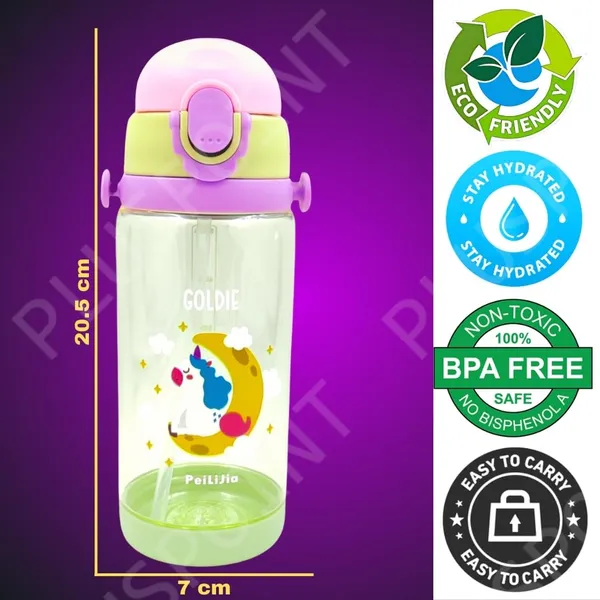 Plastic_Unicorn_Water_Bottle_For_Kids_600Ml_Leak_Proof_Sipper_Bottle_With_Straw_And_Flip_Cover_Cute_Cartoon_Design_For_Boys_And_Girls_Uni_Green