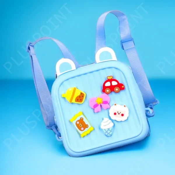 Silicone_Backpack_For_Kids_Small_Backpack_For_Boys_And_Girls_Silicone_Waterproof_Bag_For_Toddlers_With_Cute_3D_Cartoon_Badges,_Kindergarten_Lightweight_Travel_Bag_For_Kids