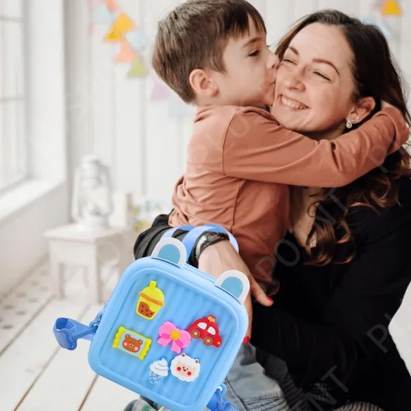 Silicone_Backpack_For_Kids_Small_Backpack_For_Boys_And_Girls_Silicone_Waterproof_Bag_For_Toddlers_With_Cute_3D_Cartoon_Badges,_Kindergarten_Lightweight_Travel_Bag_For_Kids