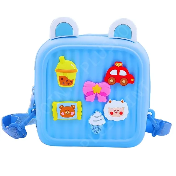 Silicone_Backpack_For_Kids_Small_Backpack_For_Boys_And_Girls_Silicone_Waterproof_Bag_For_Toddlers_With_Cute_3D_Cartoon_Badges,_Kindergarten_Lightweight_Travel_Bag_For_Kids
