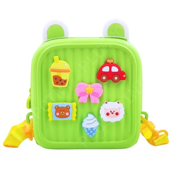 Silicone_Backpack_For_Kids_Small_Backpack_For_Boys_And_Girls_Silicone_Waterproof_Bag_For_Toddlers_With_Cute_3D_Cartoon_Badges,_Kindergarten_Lightweight_Travel_Bag_For_Kids