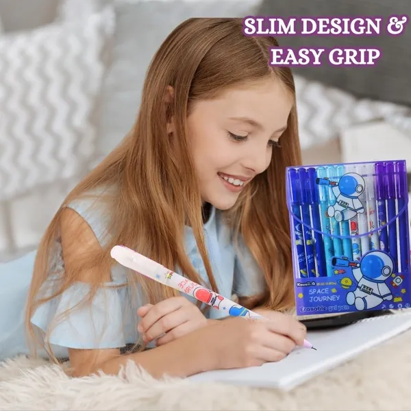 Space_Theme_Blue_Ink,Gel_Pens_For_Kids,_0.5Mm_Erasable_Gel_Pen_Set_Of_12,_Adorable_Astronaut_Theme_Colorful_Pen_For_Project_Work,_Journal,_Stationery_For_Girls_&_Boys_(12_Astronaut_Gel)