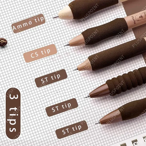 5Pcs_Coffee_Brown_Theme_Cute_Gel_Pens_Set_Blue_Ink_Fine_Point_Smooth_Writing_0.5Mm_Neutral_Aesthetic_Pens_For_Journaling_Fancy_Pen_Bulk_Kawaii_School_Office_Supplies_(Coffee-_Blue)