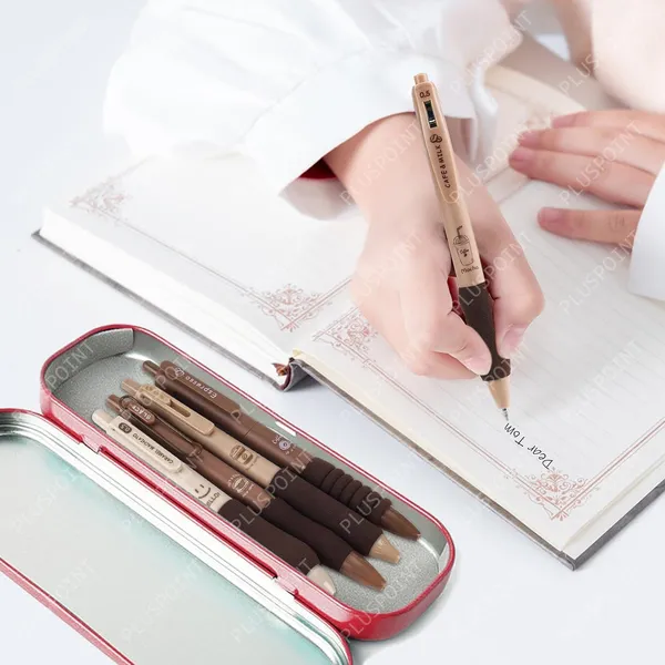 5Pcs_Coffee_Brown_Theme_Cute_Gel_Pens_Set_Blue_Ink_Fine_Point_Smooth_Writing_0.5Mm_Neutral_Aesthetic_Pens_For_Journaling_Fancy_Pen_Bulk_Kawaii_School_Office_Supplies_(Coffee-_Blue)
