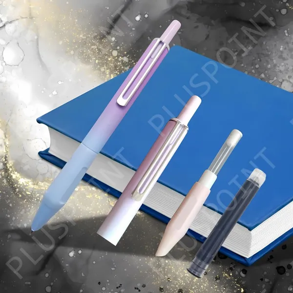 Fountain_Pen_For_Students_Iridium_Tip_Nib_Refillable_Click_Fountain_Pen_Set(2Pcs)With_6_Ink_Refills_Lightweight_Pen_Kawaii_Stationery_Gift_Perfect_For_Office_And_Kids_School_Use(Nebula)Blue