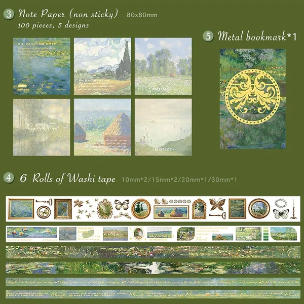 Vintage_Aesthetic_Paper_Scrapbook_Kit_With_346_Pcs_Complete_Scrapbooking_Supplies_Set_Featuring_Bullet_Junk_Journal_|_A6_Grid_Notebook_|_Elegant_Stationery_In_Charming_Green_Stickers