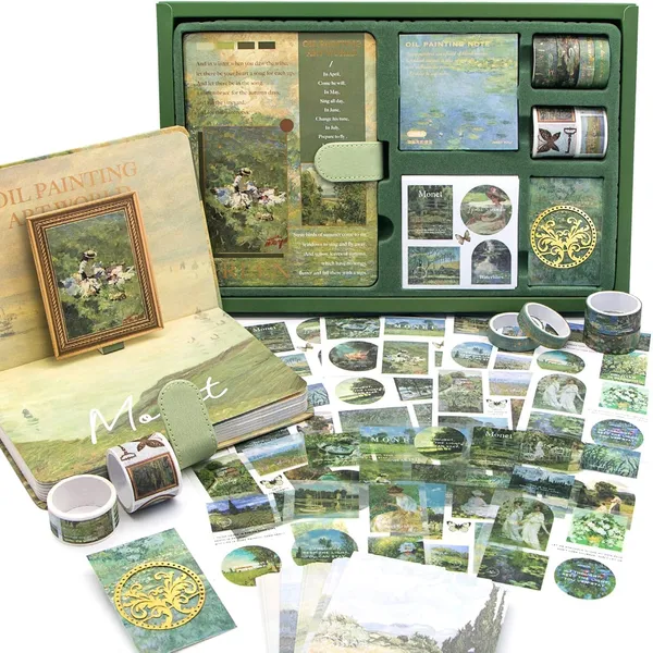 Vintage_Aesthetic_Paper_Scrapbook_Kit_With_346_Pcs_Complete_Scrapbooking_Supplies_Set_Featuring_Bullet_Junk_Journal_|_A6_Grid_Notebook_|_Elegant_Stationery_In_Charming_Green_Stickers