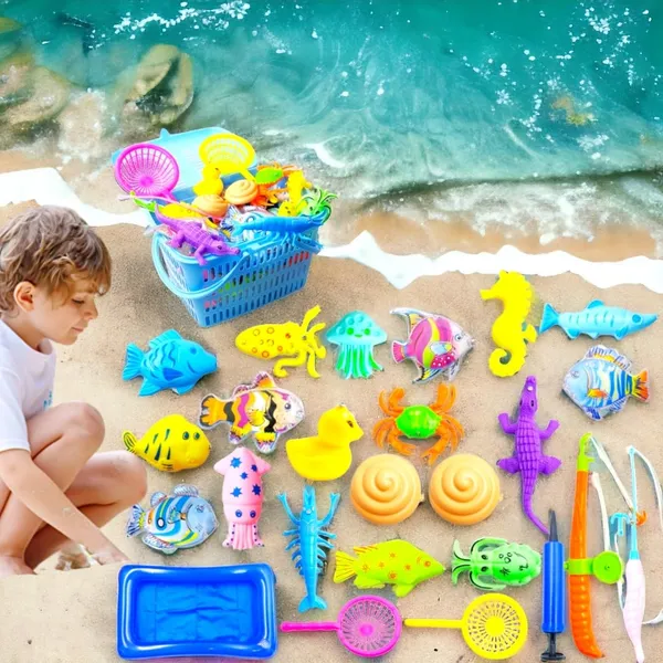 Colorful_Magnetic_Fishing_Pool_Toys_Game_For_Kids_Plastic_Floating_Fish_Ocean_Sea_Animals_Kiddie_Pool_Water_Bath_Toys_For_Age_3_4_5_6_Year_Old_Children_(With_Basket)