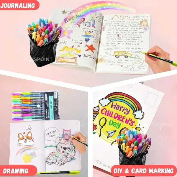 36Pc_Colouring_Gel_Pens_12_Color_Neon_12_Glitter_Pens_12_Metallic_Pens_Fine_Tip_Art_Set_Colored_Gel_Pens_For_Coloring_Book,_Drawing,_Doodling,_Scrapbook_Journaling,_Sparkle_Pen_Gifts_For_Kids