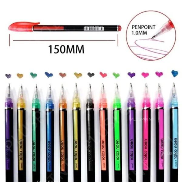 36Pc_Colouring_Gel_Pens_12_Color_Neon_12_Glitter_Pens_12_Metallic_Pens_Fine_Tip_Art_Set_Colored_Gel_Pens_For_Coloring_Book,_Drawing,_Doodling,_Scrapbook_Journaling,_Sparkle_Pen_Gifts_For_Kids