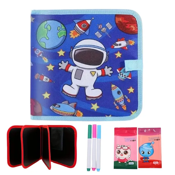 Plastic_Erasable_Doodle_Book_For_Kids_Toddlers_Activity_Toys_Reusable_Drawing_Pads_With_Watercolor_Pens,Travel_Art_Toy,_Road_Trip_Car_Game_Writing_Painting_Set_For_Boys_And_Girls_(Astronaut)