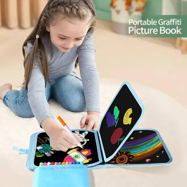Plastic_Erasable_Doodle_Book_For_Kids_Toddlers_Activity_Toys_Reusable_Drawing_Pads_With_Watercolor_Pens,Travel_Art_Toy,_Road_Trip_Car_Game_Writing_Painting_Set_For_Boys_And_Girls_(Astronaut)
