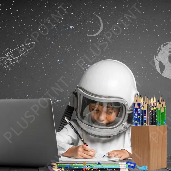 26_Pcs_Space_Theme_20_Pencils_For_Kids_With_2_Erasers_2_Sharpeners_2_Grips_Astronaut_Space_Design_Perfect_For_Birthday_Classroom_And_School_Supply