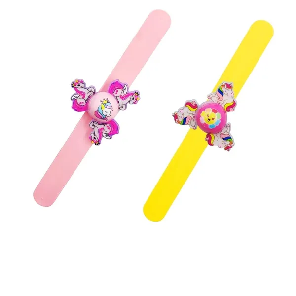 Unicorn_Wrist_Band_For_Girls_2_Pack_Yellow_And_Pink_Slap_Band_Cute_Cartoon_Bracelet_With_Led_Light_Up,_Great_Birthday_Gift_Toys_For_Kids_Return_Gift_For_Kids