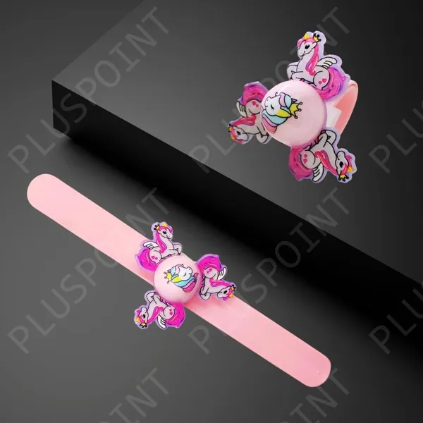 Unicorn_Wrist_Band_For_Girls_2_Pack_Yellow_And_Pink_Slap_Band_Cute_Cartoon_Bracelet_With_Led_Light_Up,_Great_Birthday_Gift_Toys_For_Kids_Return_Gift_For_Kids
