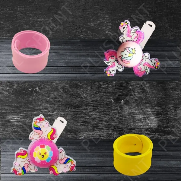 Unicorn_Wrist_Band_For_Girls_2_Pack_Yellow_And_Pink_Slap_Band_Cute_Cartoon_Bracelet_With_Led_Light_Up,_Great_Birthday_Gift_Toys_For_Kids_Return_Gift_For_Kids