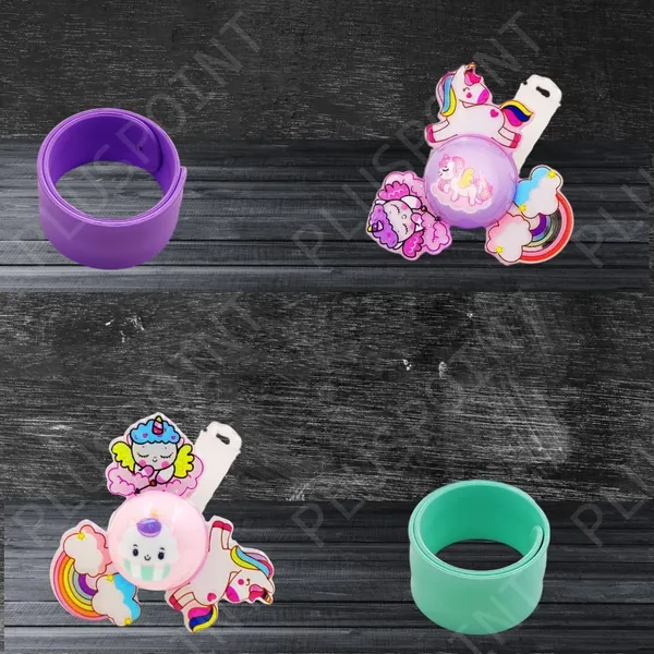 Unicorn_Wrist_Band_For_Girls_2_Pack_Green_And_Purple_Slap_Band_Cute_Cartoon_Bracelet_With_Led_Light_Up,_Great_Birthday_Gift_Toys_For_Kids_Return_Gift_For_Kids