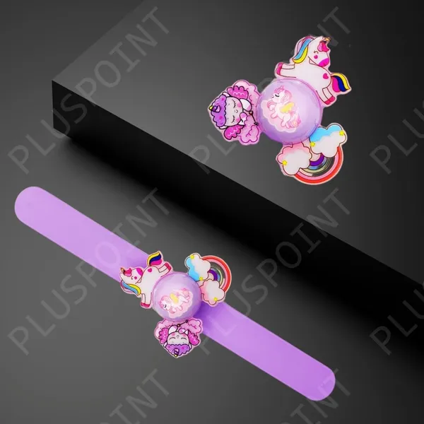 Unicorn_Wrist_Band_For_Girls_2_Pack_Green_And_Purple_Slap_Band_Cute_Cartoon_Bracelet_With_Led_Light_Up,_Great_Birthday_Gift_Toys_For_Kids_Return_Gift_For_Kids