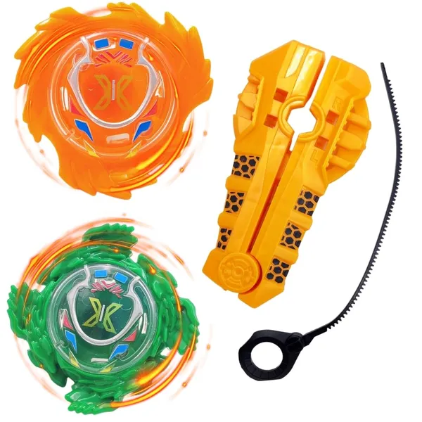 Battling_Top_Speed_Burst_Launcher_Grip_Toy_Blade_Set_Green_+_Orange_Gyro_Blades_Battling_Tops_Metal_Fusion_Starter_Set_With_Launcher_Gift_Toys_For_Boys_Kids_Children_Age_6+