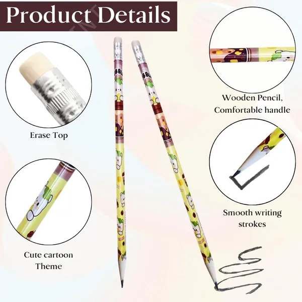 24_Pcs_Pencils_Cute_Cartoon_For_Kids_Triangular_Ultra_Dark_Smooth_Writing_And_Break_Resistant_Cartoon_Themed_With_Eraser_|_School_Supplies_For_Kids_|_Birthday_Gift_Pencils_Set