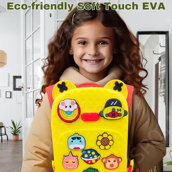 Eva_Kids_School_Backpack_Stylish_&_Durable_Silicone_Waterproof_Bag_For_Boys_And_Girls_Lightweight_Travel_Backpack_Perfect_For_Pre-School_&_Kindergarten_Adventures_(Yellow)