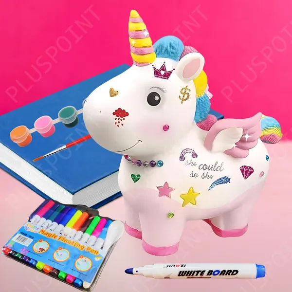 Diy_Unicorn_Piggy_Bank_For_Kids_Paint_Decorate_Piggy_Bank_With_Gemstone,_Stickers,_Foil_Art,_Markers,_Painting_Kit_Diy_Money_Coin_Bank,_Arts_And_Crafts_Birthday_Gifts_For_Kids_5+_Years_Old