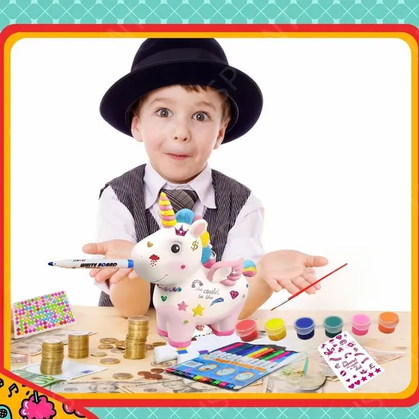 Diy_Unicorn_Piggy_Bank_For_Kids_Paint_Decorate_Piggy_Bank_With_Gemstone,_Stickers,_Foil_Art,_Markers,_Painting_Kit_Diy_Money_Coin_Bank,_Arts_And_Crafts_Birthday_Gifts_For_Kids_5+_Years_Old