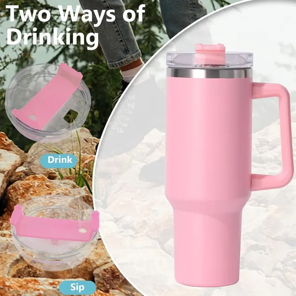 1200Ml_Tumbler_With_Handle_And_Straw_Lid_Double_Insulated_Cup_Reusable_Stainless_Steel_Water_Bottle_Travel_Tumbler,Coffee_Mug_For_Office,_Home|Travel_Mug_For_Hot_And_Cold_Water_(Light_Pink)