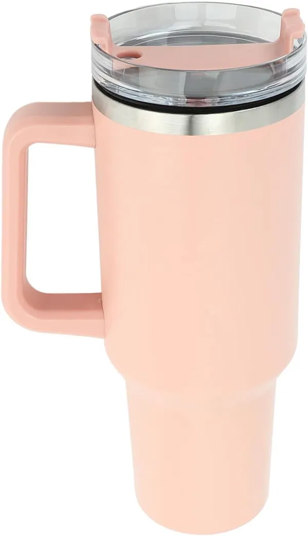 1200Ml_Tumbler_With_Handle_And_Straw_Lid_Double_Insulated_Cup_Reusable_Stainless_Steel_Water_Bottle_Travel_Tumbler,Coffee_Mug_For_Office,_Home|Travel_Mug_For_Hot_And_Cold_Water_(Light_Pink)