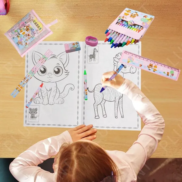 Stationery_Animal_World_Gift_Set_For_Kids-Pack_Of_8_Pcs,Stationery_Items_For_Kids_Useful_Gift_Cartoon_Stationery_Set_Birthday_Return_Gift_School_Accessories_For_Boys_Girls,Multicolor
