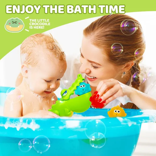 Crocodile_Bath_Toy_For_Toddler_Baby_Bathing_Toys_With_3_Animal_Floating_Fish_Catching_Game_Octopus_Swimming_Set_For_Bathtub_Water_Play_Activity_Shower_Alligator_Playset_For_Toddlers