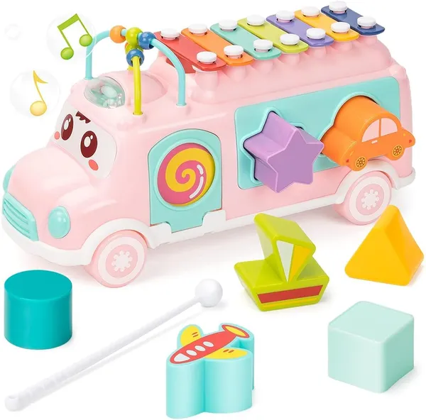 Activity_Bus_Toy_For_Baby_Pull_Along_School_Bus_Xylophone_Toy_For_Toddlers_Musical_Bus_Toys_Shape_Puzzles_Knocking_Xylophone_Educational_Musical_Toys,Birthday_Gifts_For_Kids,Multicolor