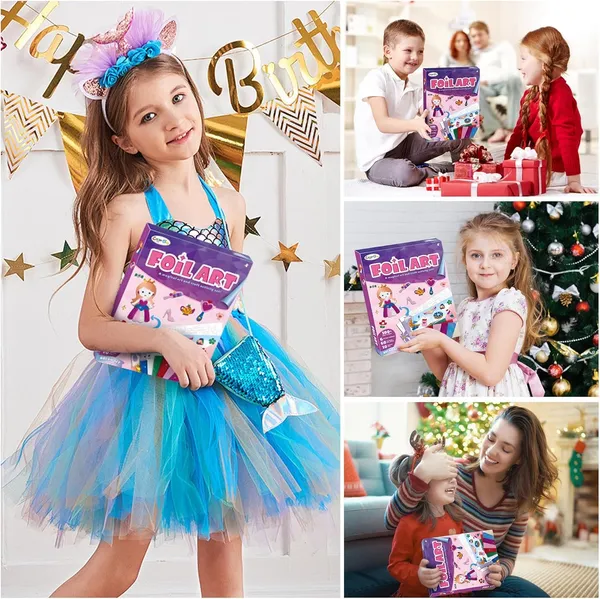Foil_Art_Kit_For_Kids_Unicorns_&_Princesses_Arts_And_Crafts,_No_Mess_Art_For_Kids,_Fun_Craft_Kits_&_Supplies,_Diy_Creative_Activities,_Travel_Toys_Gifts_For_Girls_&_Boys_Ages_3+