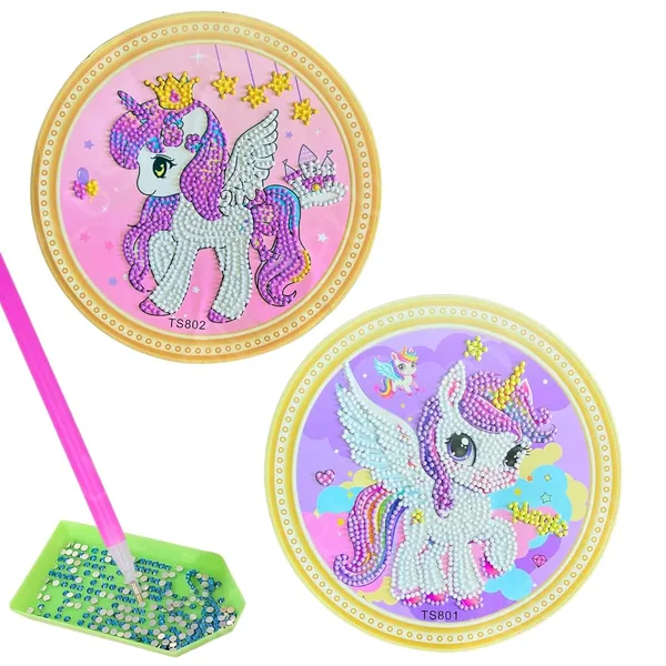 5D_Diamond_Gem_Kits_For_Kids_Pack_Of_2_Design_Diamond_Arts_And_Crafts_For_Kids_Ages_6_8_10_12_Gem_Art_Painting_Kit_Unicorn_Crafts_Unicorn_Diamond_Painting_Kits_For_Girls
