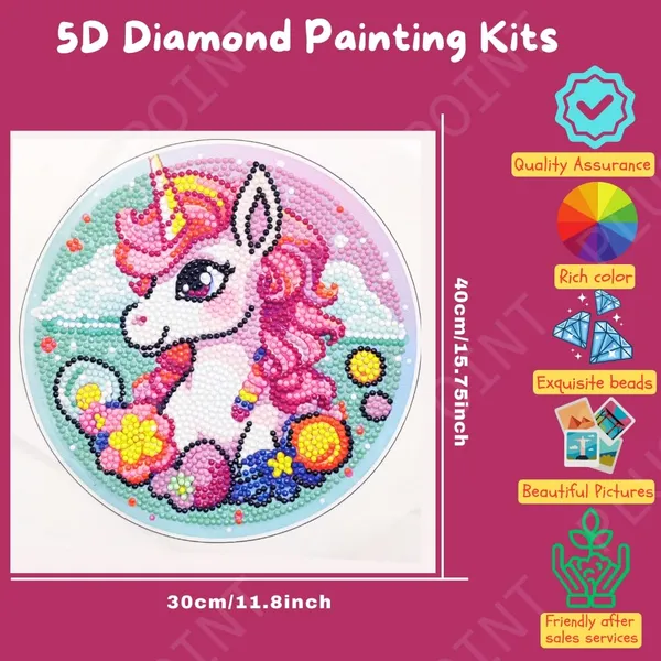 5D_Diamond_Gem_Kits_For_Kids_With_Frame_Diamond_Art_And_Craft_For_Kids_Ages_6_8_10_12_Gem_Art_Painting_Kit_Unicorn_Crafts_Unicorn_Diamond_Painting_Kits_For_Girls
