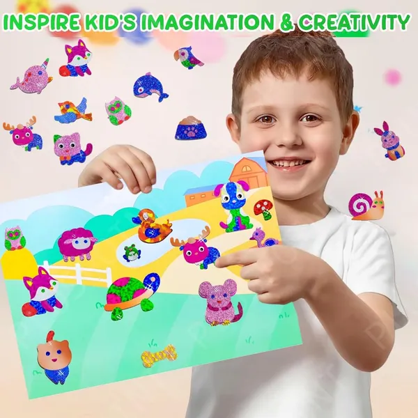 Foil_Art_Kit_For_Kids_Animals_Theme_100+_Foam_Stickers_Arts_And_Crafts,_No_Mess_Art_For_Kids,_Fun_Craft_Kits_&_Supplies,_Diy_Creative_Activities,_Travel_Toys_Gifts_For_Girls_&_Boys_Ages_5+