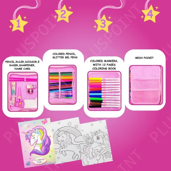 36Pcs_Unicorn_Art_Supplies_For_Girls,Drawing_Kit_With_Markers,Coloring_Arts_And_Crafts_Coloring_Set_For_Kids,Pencil,Crayon_School_Supply_Stationery_Set_Birthday_Gifts_For_Girls,Multicolor