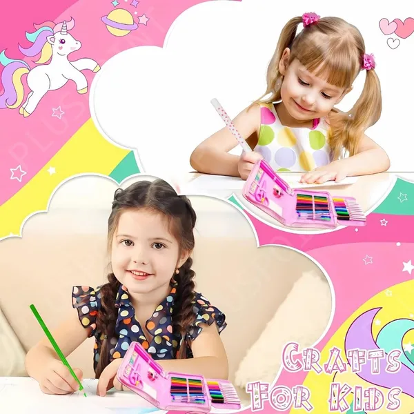 36Pcs_Unicorn_Art_Supplies_For_Girls,Drawing_Kit_With_Markers,Coloring_Arts_And_Crafts_Coloring_Set_For_Kids,Pencil,Crayon_School_Supply_Stationery_Set_Birthday_Gifts_For_Girls,Multicolor