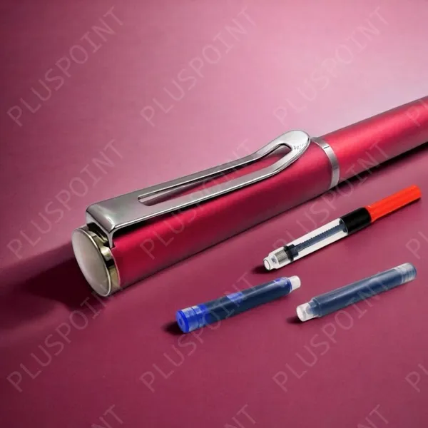 Stainless_Steel_Fountain_Pen_Stunning_Luxury_Pen_With_Metallic_Red_Finish,_Iridium_Nib,_Pen_Gift_For_Men_&_Women,_Professional,_Executive_Office,_Nice_Designer_Pens_For_Kids
