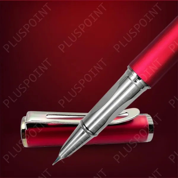 Stainless_Steel_Fountain_Pen_Stunning_Luxury_Pen_With_Metallic_Red_Finish,_Iridium_Nib,_Pen_Gift_For_Men_&_Women,_Professional,_Executive_Office,_Nice_Designer_Pens_For_Kids